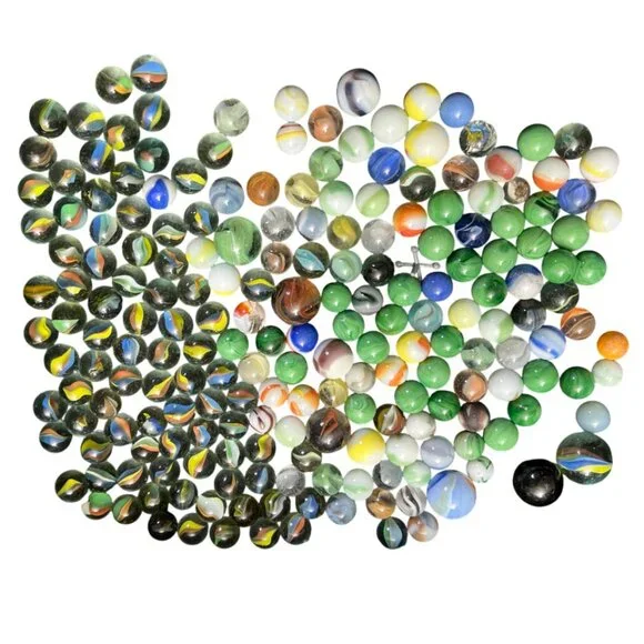 marbles vintage lot assortment of different types and colors 200 marble Pieces - Picture 1 of 15
